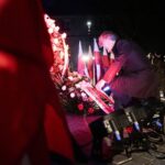 01.03.2020. Kielce. Obchody Narodowego Dnia Pamięci Żołnierzy Wyklętych. Wieniec składa Krzysztof Słoń - senator / Wiktor Taszłow / Radio Kielce