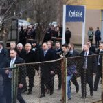 04.03.2020. Końskie. Dworzec kolejowy. Wizyta prezydenta RP Andrzeja Dudy / Wiktor Taszłow / Radio Kielce