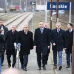 04.03.2020. Końskie. Dworzec kolejowy. Wizyta prezydenta RP Andrzeja Dudy / Wiktor Taszłow / Radio Kielce