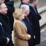 04.03.2020. Końskie. Wizyta prezydenta RP Andrzeja Dudy. Na zdjęciu (n pierwszym planie): poseł Anna Krupka - wiceminister sportu, poseł Krzysztof Lipiec / Wiktor Taszłow / Radio Kielce