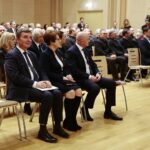 04.03.2020. Kielce. Koncert jubileuszowy z okazji 100 rocznicy obecności posługi Misjonarzy Oblatów Maryi Niepokalanej w Polsce. Na zdjęciu (od lewej): Andrzej Pruś - przewodniczący sejmiku województwa świętokrzyskiego, Maria Zuba - doradca wojewody świętokrzyskiego, Rafał Nowak - wicewojewoda świętokrzyski / Wiktor Taszłow / Radio Kielce