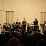 04.03.2020. Kielce. Koncert jubileuszowy z okazji 100 rocznicy obecności posługi Misjonarzy Oblatów Maryi Niepokalanej w Polsce. Przemawia Maria Zuba - doradca wojewody świętokrzyskiego / Wiktor Taszłow / Radio Kielce