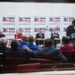 08.03.2020. Radio Kielce. Studio Polityczne. Na zdjęciu (od lewej): Marek Bogusławski - wicemarszałek województwa świętokrzyskiego, Małgorzata Marenin - Nowa Lewica, Dawid Lewicki - partia KORWIN, Edward Rzepka - szef sztabu wyborczego Małgorzaty Kidawy-Błońskiej / Wiktor Taszłow / Radio Kielce