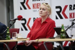 08.03.2020. Radio Kielce. Studio Polityczne. Na zdjęciu: Małgorzata Marenin - Nowa Lewica / Wiktor Taszłow / Radio Kielce