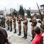 08.03.2020. Bieliny. Obchody 76. rocznicy zamordowania 20 mieszkańców przez hitlerowców / Wiktor Taszłow / Radio Kielce