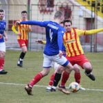 08.03.2020. Kielce. Derby regionu świętokrzyskiego. Korona II Kielce - Wisła Sandomierz / Wiktor Taszłow / Radio Kielce