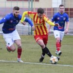 08.03.2020. Kielce. Derby regionu świętokrzyskiego. Korona II Kielce - Wisła Sandomierz / Wiktor Taszłow / Radio Kielce