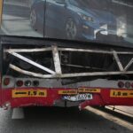 10.02.2020. Kielce. Kierowca BMW wjechał w autobus miejski / Wiktor Taszłow / Radio Kielce