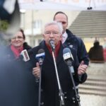 12.03.2020 Wąchock. Konferencja ws. budowy obwodnicy Wąchocka. Przemawia Krzysztof Lipiec - poseł / Wiktor Taszłow / Radio Kielce