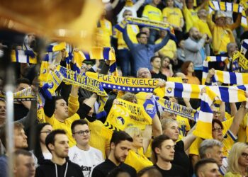 29.02.2020 Kielce. Mecz Ligi Mistrzów PGE Vive Kielce - THW Kiel / Wiktor Taszłow / Radio Kielce