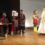 08.03.2020. Sandomierz. „Moc Kobiecości” w Zamku Królewskim. Na zdjęciu: zespołu tańca dawnego Chorągwi Rycerstwa Ziemi Sandomierskiej / Grażyna Szlęzak-Wójcik / Radio Kielce