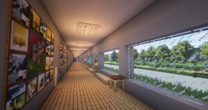 Wizualizacja budynku Zespołu Państwowych Szkół Plastycznych w Kielcach przygotowana przez Michała Becha. Wykorzystał projekt gmachu w grze komputerowej Minecraft / Michał Bech