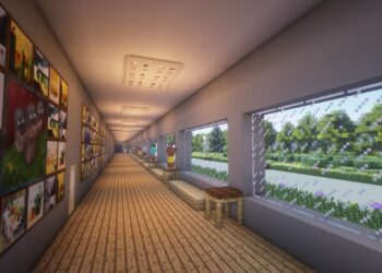 Wizualizacja budynku Zespołu Państwowych Szkół Plastycznych w Kielcach przygotowana przez Michała Becha. Wykorzystał projekt gmachu w grze komputerowej Minecraft / Michał Bech