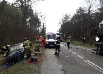 22.04.2020. Kolonia Pilczyca. Wypadek / PSP Włoszczowa