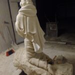 12.04.2020 Gorzków. Ogród biblijny / Agnieszka Kula-Kielian - kierownik placówki Caritas w Gorzkowie