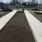 12.04.2020 Gorzków. Ogród biblijny / Agnieszka Kula-Kielian - kierownik placówki Caritas w Gorzkowie