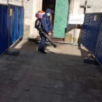 01.04.2020. Wiślica. Odkażanie miasta / Urząd Miasta i Gminy Wiślica