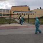 01.04.2020. Wiślica. Odkażanie miasta / Urząd Miasta i Gminy Wiślica