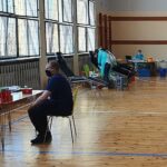 23.04.2020 Sędziszów. Akcja oddawania krwi / burmistrz Wacław Szarek