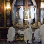 12.04.2020 Sandomierz. Msza święta rezurekcyjna pod przewodnictwem biskupa sandomierskiego Krzysztofa Nitkiewicza / ks. Wojciech Kania