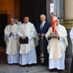 12.04.2020 Sandomierz. Msza święta rezurekcyjna pod przewodnictwem biskupa sandomierskiego Krzysztofa Nitkiewicza / ks. Wojciech Kania