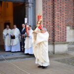 12.04.2020 Sandomierz. Msza święta rezurekcyjna pod przewodnictwem biskupa sandomierskiego Krzysztofa Nitkiewicza / ks. Wojciech Kania