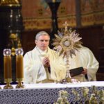 12.04.2020 Sandomierz. Msza święta rezurekcyjna pod przewodnictwem biskupa sandomierskiego Krzysztofa Nitkiewicza / ks. Wojciech Kania