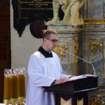 09.04.2020. Sandomierz. Wielki Czwartek. Msza Święta Krzyżma w Bazylice Katedralnej / Wojciech Kania