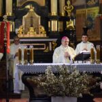 12.04.2020 Sandomierz. Msza święta rezurekcyjna pod przewodnictwem biskupa sandomierskiego Krzysztofa Nitkiewicza / ks. Wojciech Kania