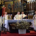 12.04.2020 Sandomierz. Msza święta rezurekcyjna pod przewodnictwem biskupa sandomierskiego Krzysztofa Nitkiewicza / ks. Wojciech Kania