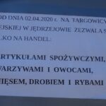 02.04.2020. Jędrzejów. Targowisko / Ewa Pociejowska-Gawęda / Radio Kielce