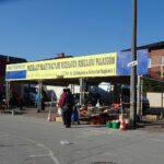 02.04.2020. Jędrzejów. Targowisko / Ewa Pociejowska-Gawęda / Radio Kielce