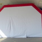 02.04.2020. Jędrzejów. Namiot do segregowania pacjentów przy SOR Szpitala Specjalistycznego / Ewa Pociejowska-Gawęda / Radio Kielce