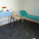 20.04.2020. Włoszczowa. Kontener przed szpitalem / Ewa Pociejowska-Gawęda / Radio Kielce