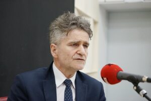 05.04.2020. Kielce. Studio Polityczne Radia Kielce. Na zdjęciu: senator Krzysztof Słoń - PiS / Kamil Król / Radio Kielce