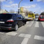 10.04.2020. Kielce. Kolizja na ul. Warszawskiej / Piotr Kwaśniewski / Radio Kielce