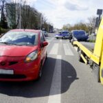 10.04.2020. Kielce. Kolizja na ul. Warszawskiej / Piotr Kwaśniewski / Radio Kielce