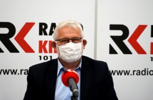 19.04.2020 Kielce. Studio polityczne. Lucjan Pietrzczyk – Koalicja Obywatelska / Karol Żak / Radio Kielce