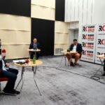 19.04.2020 Kielce. Studio polityczne. Na zdjęciu (od lewej): Radosław Podsiadły – Radio Kielce, Marek Kwitek – PiS, Grzegorz Gałuszka – PSL i Lucjan Pietrzczyk – Koalicja Obywatelska / Karol Żak / Radio Kielce