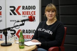 26.04.2020. Studio Polityczne Radia Kielce. Na zdjęciu: Katarzyna Czech-Kruczek - Platforma Obywatelska / Robert Felczak / Radio Kielce