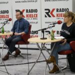 26.04.2020. Studio Polityczne Radia Kielce. Na zdjęciu: Andrzej Szejna - poseł Nowej Lewicy i Katarzyna Czech-Kruczek - Platforma Obywatelska / Robert Felczak / Radio Kielce