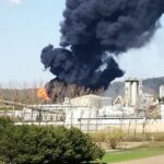 19.04.2020. Sitkówka-Nowiny. Pożar składowiska odpadów / facebook.com/Polskie.Radio.Kielce - Bartosz Jaworski