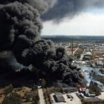 19.04.2020. Sitkówka-Nowiny. Pożar składowiska odpadów / facebook.com/Polskie.Radio.Kielce - Piotr Łataś