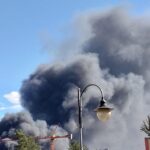 19.04.2020. Sitkówka-Nowiny. Pożar składowiska odpadów / facebook.com/Polskie.Radio.Kielce - Stanisława Kornaś