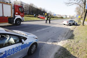 11.04.2020 Kielce. Kolizja na ul. Tarnowskiej / Jarosław Kubalski / Radio Kielce