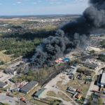 19.04.2020. Sitkówka-Nowiny. Pożar składowiska odpadów / Jarosław Kubalski / Radio Kielce