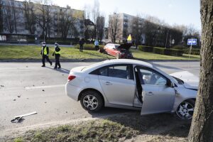 11.04.2020 Kielce. Kolizja na ul. Tarnowskiej / Jarosław Kubalski / Radio Kielce