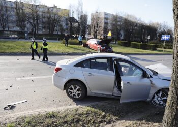 11.04.2020 Kielce. Kolizja na ul. Tarnowskiej / Jarosław Kubalski / Radio Kielce