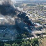 19.04.2020. Sitkówka-Nowiny. Pożar składowiska odpadów / Jarosław Kubalski / Radio Kielce