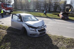 11.04.2020 Kielce. Kolizja na ul. Tarnowskiej / Jarosław Kubalski / Radio Kielce